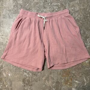 Dandy Del Mar Cannes Shorts Mens XL Waffle Knit Pink Spanish Rose Drawstring